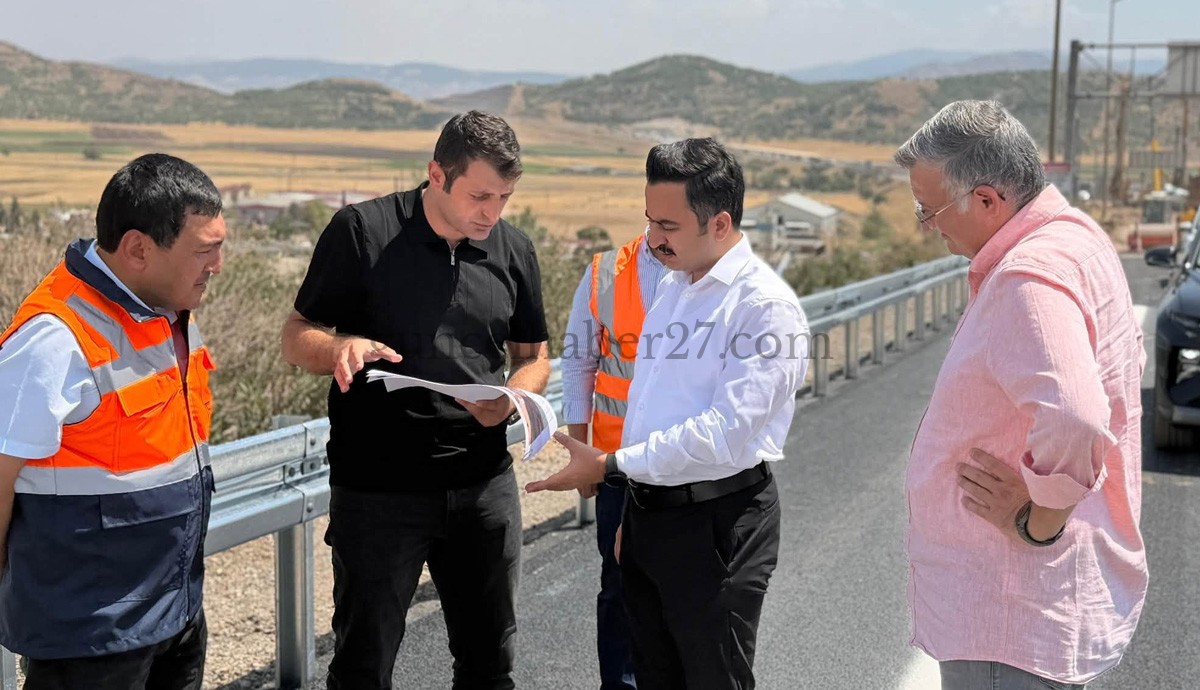 NURDAĞI KAYMAKAMI ERCİYAS YOL ÇALIŞMASINI İNCELEDİ