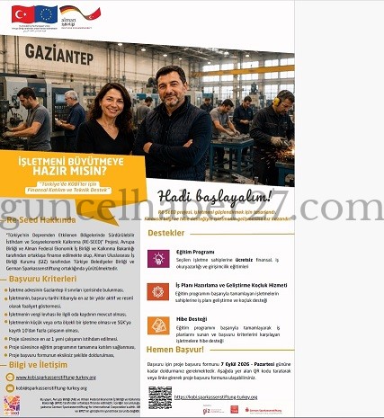 GAZİANTEP’TE KOBİLERE DESTEK: EĞİTİM, KOÇLUK VE HİBE FIRSATI