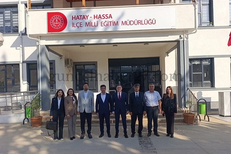 MEB VE UNDP HEYETİNDEN HASSA İLÇE MİLLİ EĞİTİM MÜDÜRLÜĞÜNE ZİYARET