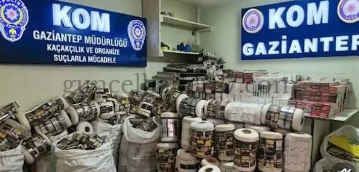 GAZİANTEP’TE 14 BİN PAKET KAÇAK SİGARA ELE GEÇİRİLDİ
