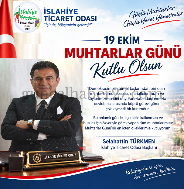BAŞKAN TÜRKMEN’DEN MUHTARLAR GÜNÜ MESAJI